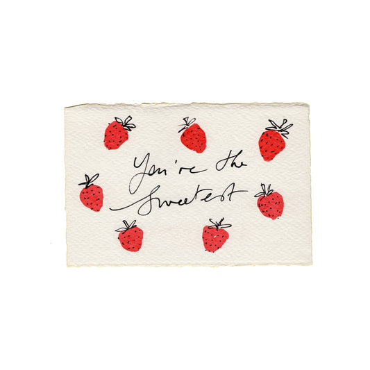 Scribble & Daub - 'You're the Sweetest' Strawberries Card