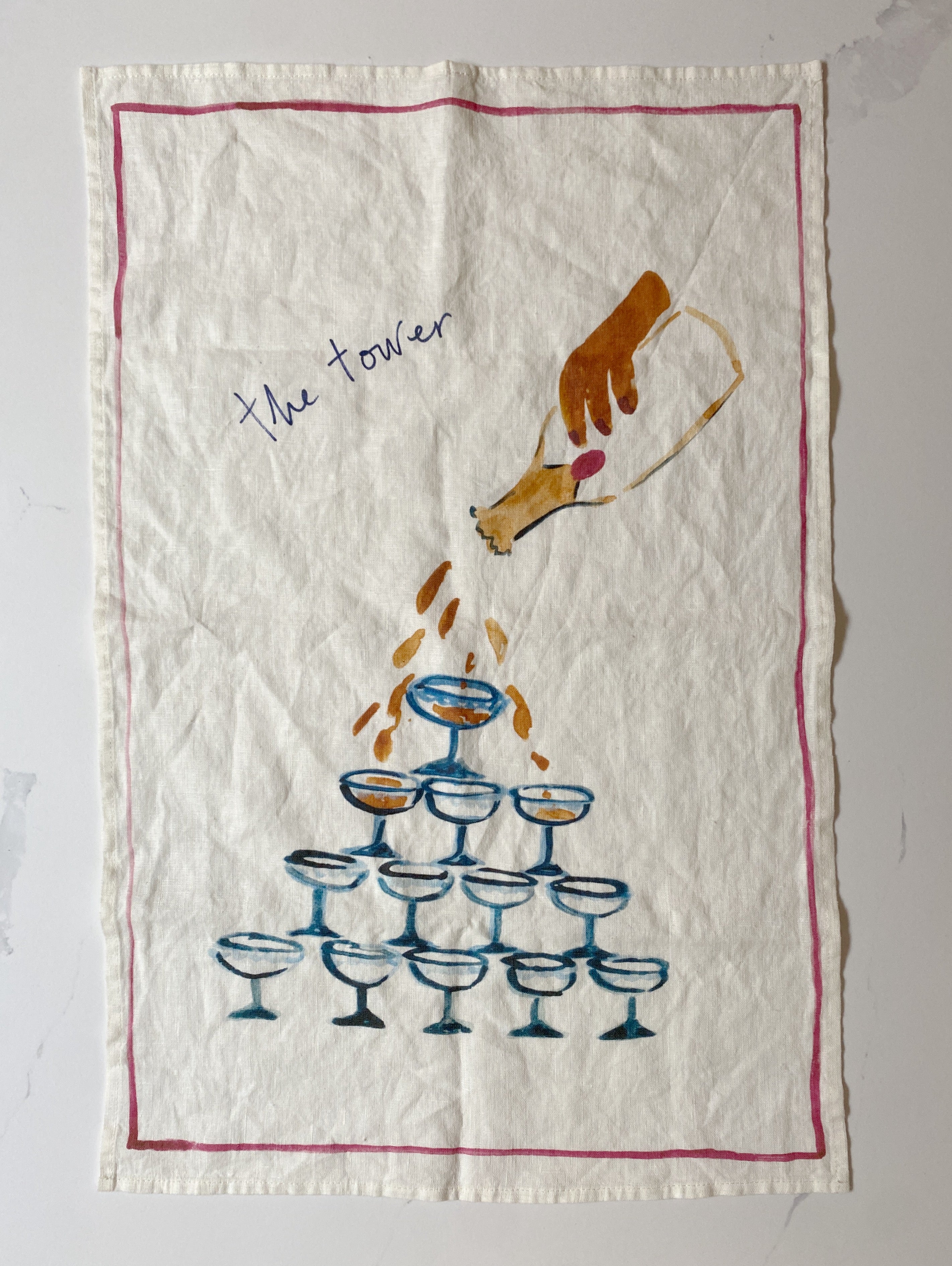 The Tower - Linen Tea Towel
