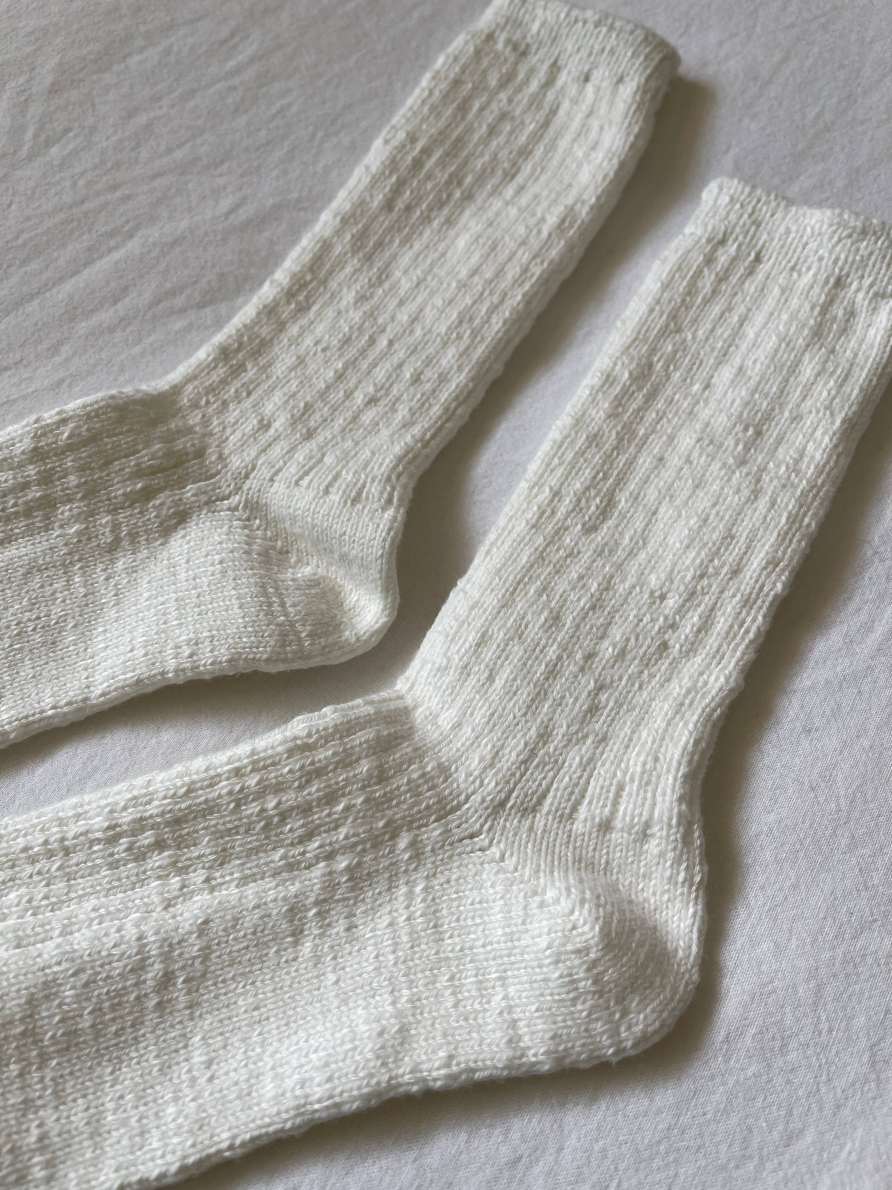 Le Bon Shoppe - Cottage Socks: White Linen