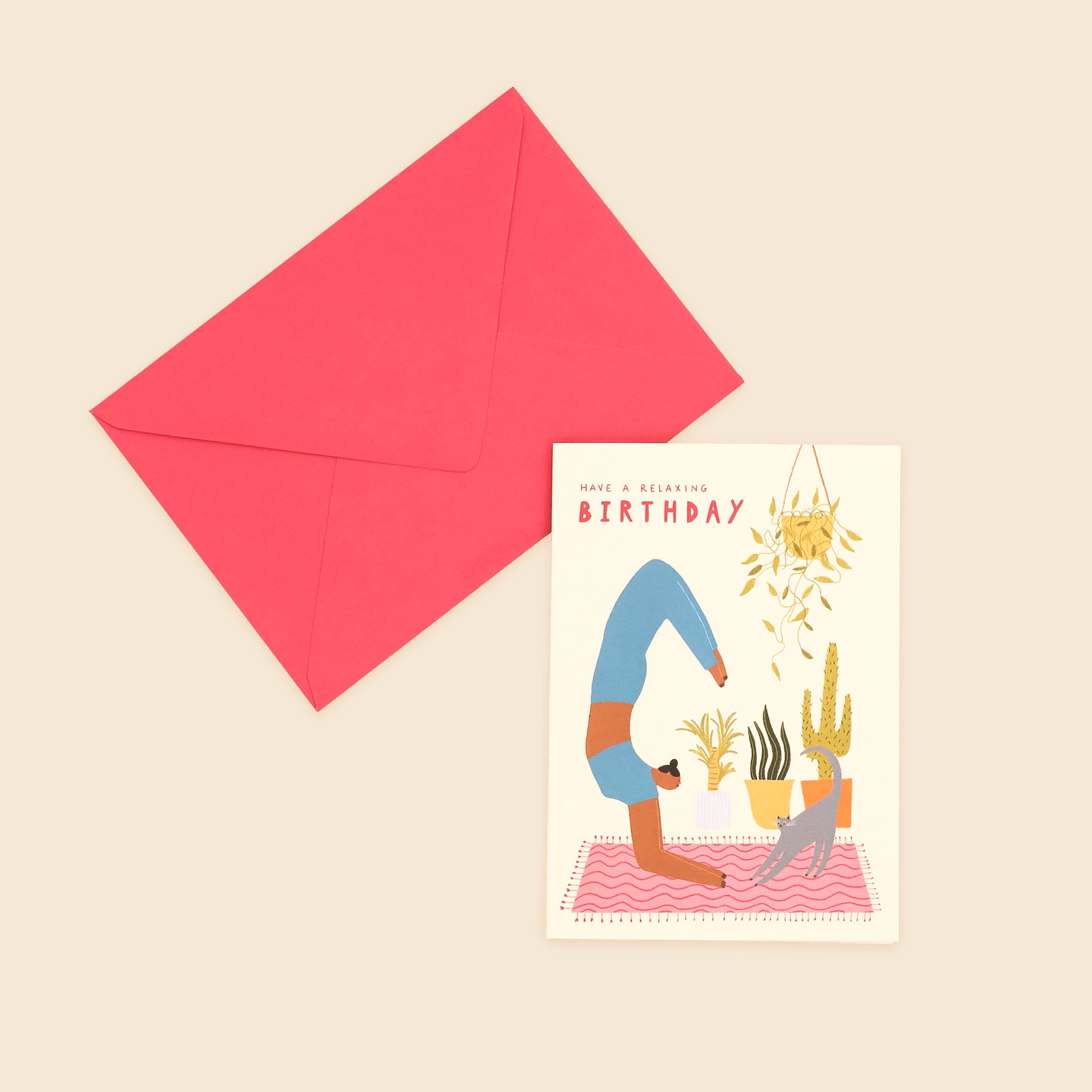 Yoga Birthday Card | Relaxing Birthday | Mindfulness Card