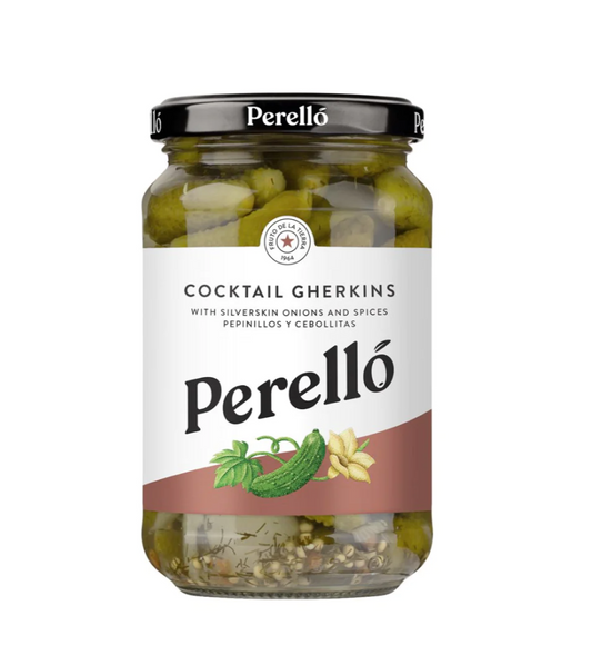 Perello Baby Gherkins (Cornichons) - 190g Jar
