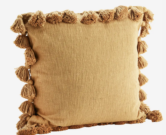 Cushion with Tassels - Terracotta