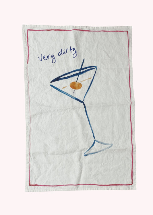 Very Dirty Martini - Linen Tea Towel