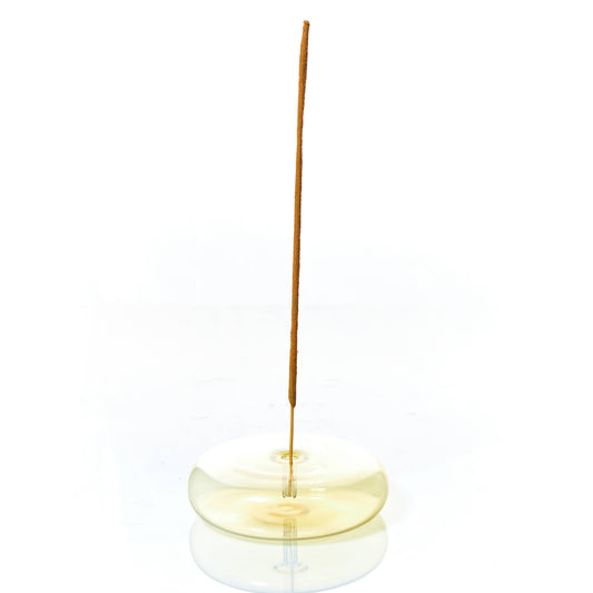 MÆGEN - Dimple - Hand Blown Glass Incense Holder Yellow