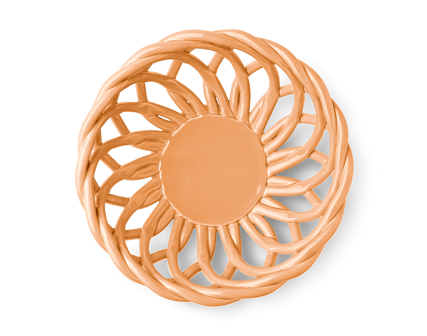 Sicilia Ceramic Basket - Light Orange