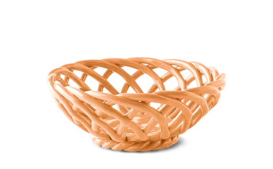 Sicilia Ceramic Basket - Light Orange