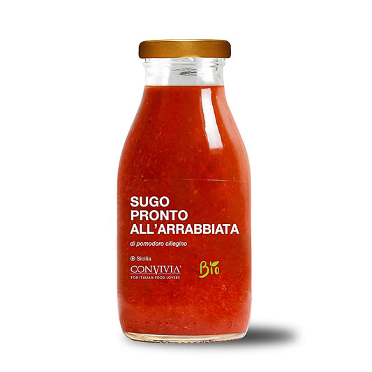 Ready-made organic Arrabbiata cherry tomato sauce